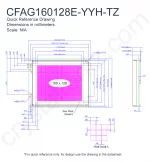 CFAG160128EYYHTZ Mechanical Drawing CFAG160128EYYHTZ Mechanical Drawing