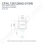CFAL128128A0015W Mechanical Drawing CFAL128128A0015W Mechanical Drawing