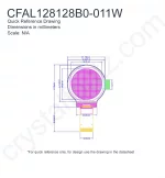 CFAL128128B0011W Mechanical Drawing CFAL128128B0011W Mechanical Drawing