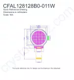 CFAL128128B0011W Mechanical Drawing CFAL128128B0011W Mechanical Drawing