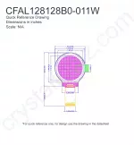 CFAL128128B0011W Mechanical Drawing CFAL128128B0011W Mechanical Drawing