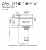 CFAL12864D0154MW Mechanical Drawing CFAL12864D0154MW Mechanical Drawing