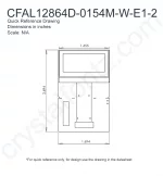 CFAL12864D0154MWE12 Mechanical Drawing CFAL12864D0154MWE12 Mechanical Drawing