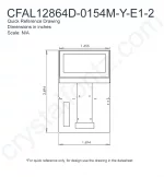 CFAL12864D0154MYE12 Mechanical Drawing CFAL12864D0154MYE12 Mechanical Drawing