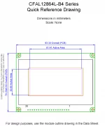 CFAL12864LYB4 Mechanical Drawing CFAL12864LYB4 Mechanical Drawing