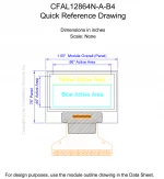 CFAL12864NAB4 Mechanical Drawing CFAL12864NAB4 Mechanical Drawing