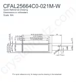 CFAL25664C0021MW Mechanical Drawing CFAL25664C0021MW Mechanical Drawing