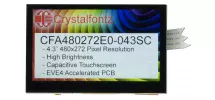 480x272 4.3" Capacitive-Touch EVE Accelerated TFT Module CFA480272E0-043SC 480x272 4.3" Capacitive-Touch EVE Accelerated TFT Module CFA480272E0-043SC
