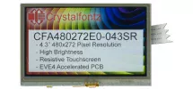 480x272 4.3" Resistive-Touch EVE Accelerated TFT Module CFA480272E0-043SR 480x272 4.3" Resistive-Touch EVE Accelerated TFT Module CFA480272E0-043SR