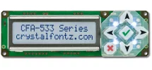 Light Blue 16x2 Character USB Display Module CFA533-TFH-KU Light Blue 16x2 Character USB Display Module CFA533-TFH-KU