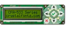 16x2 RS232 Character LCD, Yellow-Green CFA533-YYH-KS 16x2 RS232 Character LCD, Yellow-Green CFA533-YYH-KS