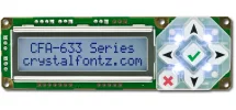 Blue RS232 16x2 Character LCD CFA633-TFH-KS Blue RS232 16x2 Character LCD CFA633-TFH-KS