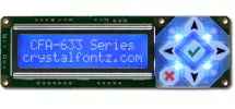Blue 16x2 Character USB LCD Display CFA633-TMI-KU Blue 16x2 Character USB LCD Display CFA633-TMI-KU