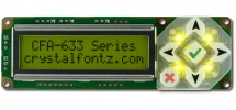 Green RS232 16x2 Character LCD CFA633-YYH-KS Green RS232 16x2 Character LCD CFA633-YYH-KS