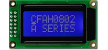 White on Blue 8x2 Character LCD CFAH0802A-TMI-JT White on Blue 8x2 Character LCD CFAH0802A-TMI-JT