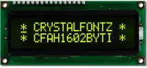 16x2 Yellow on Dark Character LCD CFAH1602B-YTI-JT 16x2 Yellow on Dark Character LCD CFAH1602B-YTI-JT