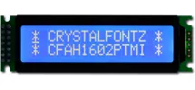 16x2 Character White on Blue LCD CFAH1602P-TMI-ET 16x2 Character White on Blue LCD CFAH1602P-TMI-ET