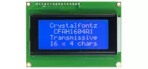 Blue 16x4 Edge-Lit Character LCD CFAH1604A1-TMI-JT Blue 16x4 Edge-Lit Character LCD CFAH1604A1-TMI-JT