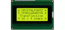 Black on Yellow 16x4 Character LCD CFAH1604A-YYH-JT Black on Yellow 16x4 Character LCD CFAH1604A-YYH-JT