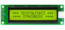 20x2 Dark on Yellow Character LCD (3.3v) CFAH2002A1-YYH-JTV 20x2 Dark on Yellow Character LCD (3.3v) CFAH2002A1-YYH-JTV