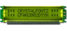 Dark Characters on Yellow 20x2 LCD CFAH2002D-YYH-ET Dark Characters on Yellow 20x2 LCD CFAH2002D-YYH-ET