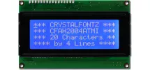 White on Blue 20x4 Character Module CFAH2004A-TMI-JT White on Blue 20x4 Character Module CFAH2004A-TMI-JT