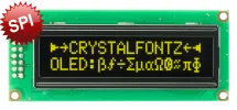 SPI 16x2 Yellow Character OLED CFAL1602C-PY SPI 16x2 Yellow Character OLED CFAL1602C-PY