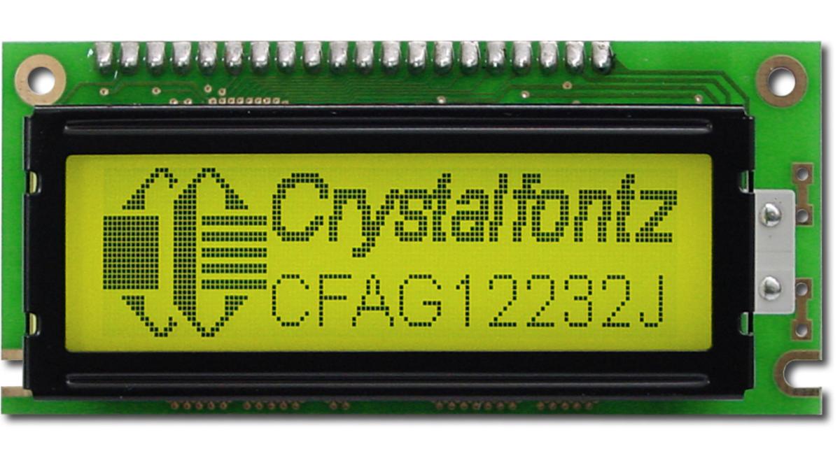 122X32 Graphic LCD Module | STN- Blue Display with Side White Backlight and  Pin Header