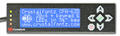 20x4 USB LCD Display in Steel Enclosure White Text on Blue