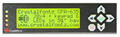 20x4 Black on Green USB LCD Display in Steel Enclosure