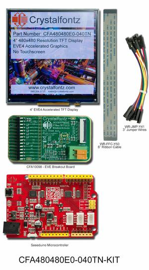 EVE Development kit with 4-inch TFT Display (CFA480480E0-040TN-KIT)