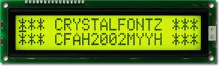 Dark on Yellow 20x2 Character LCD (CFAH2002M-YYH-ET)
